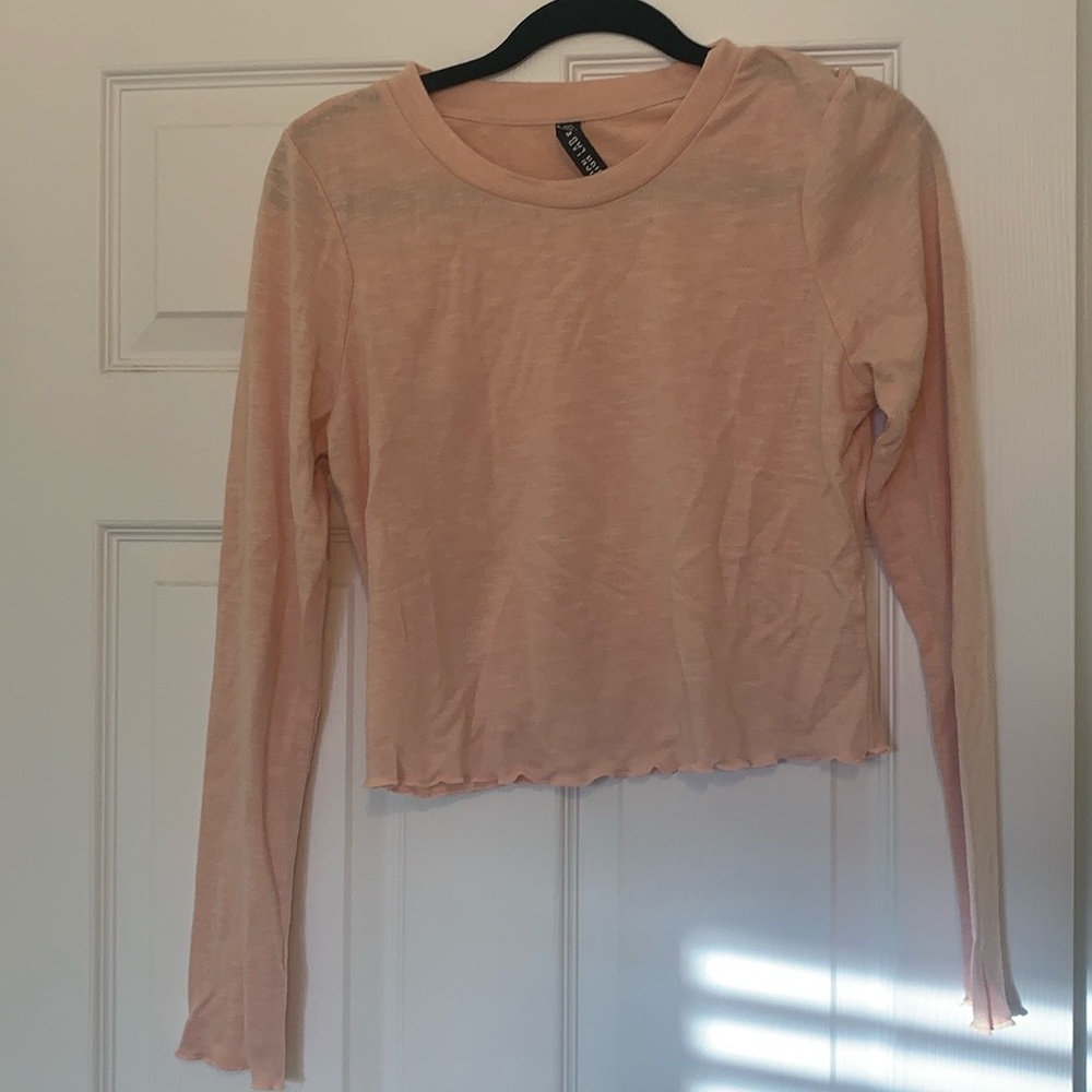Design Lab Women's Pink Long Sleeve Top
